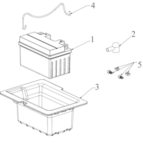Battery Diagram and Parts List for 13BB77SS345 2023 Yard Machines Lawn Tractor